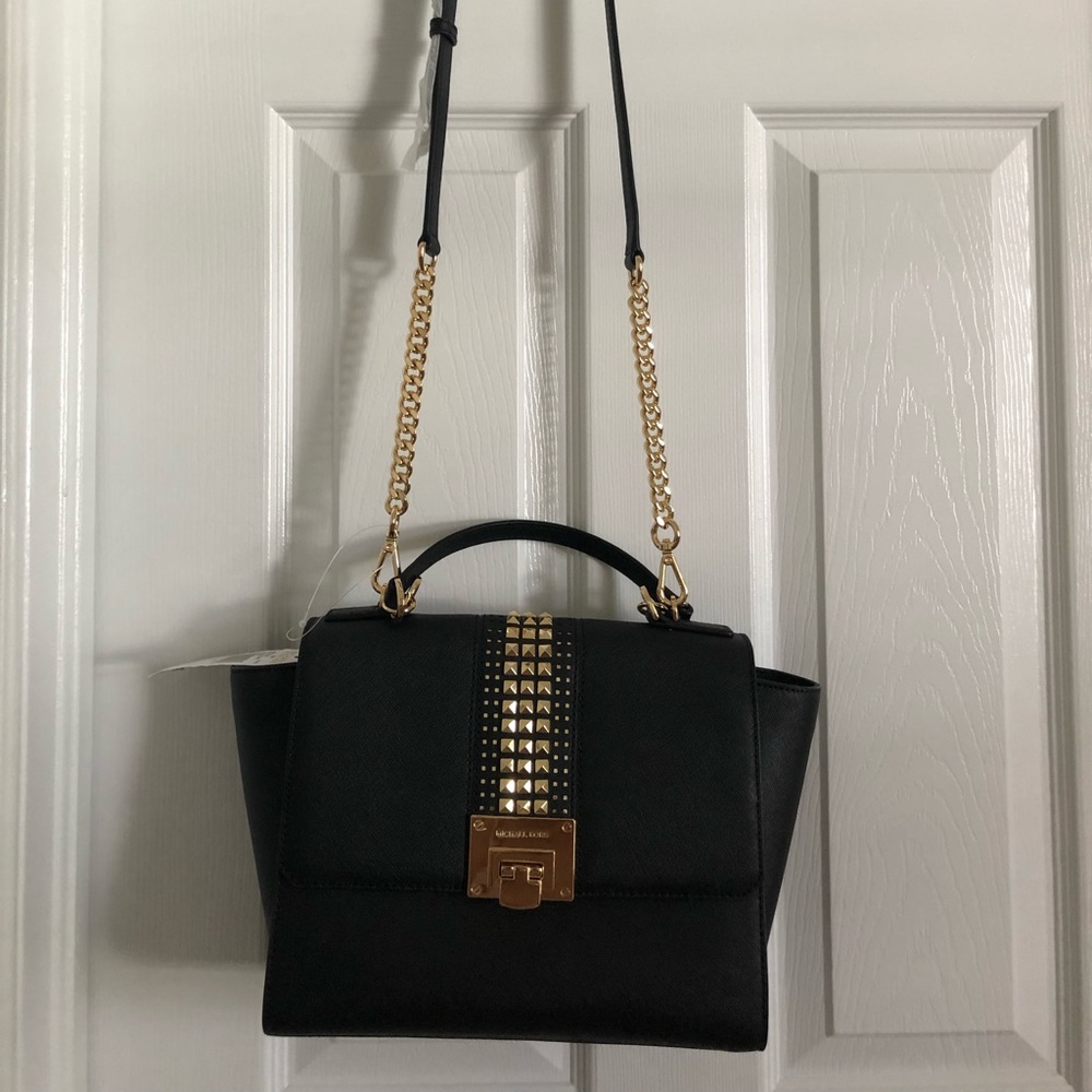 Michael Kors tina studder satchel purse